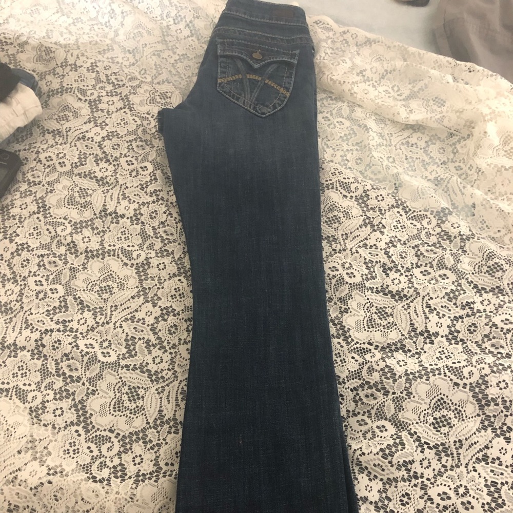 Natalie Kut from the cloth denim boot leg jean.